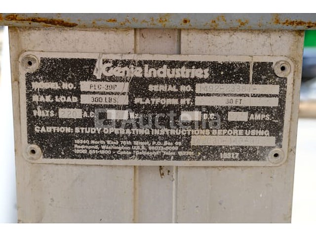 Genie plc 30p luchtwerkplatform - afbeelding 8 van  8