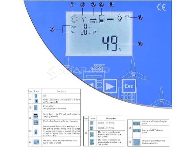 Genway 1600 w wind solar hybrid laadregelaar - afbeelding 3 van  4