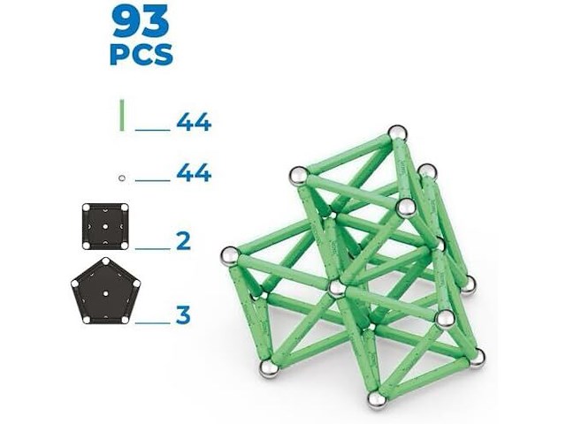 Geomag™ glow in the dark magnetische bouwblokken set - afbeelding 2 van  3