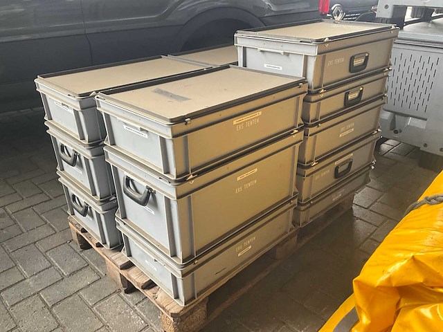 Georg utz diverse kunststof opbergbakken (14x) - afbeelding 1 van  5