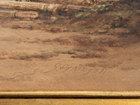 George stainton (act. 1860-1890), fishing boat near the shore, watercolour on paper 53 x 42 cm. (20.87 x 16.53 in.), frame: 74 x 62 cm. (29.12 x 24.41 in.) - afbeelding 4 van  5