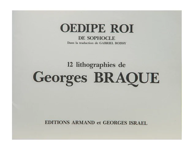 Georges braque (1882-1963), ‘oedipe roi’, edition of armand and georges israël - afbeelding 9 van  16