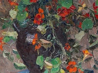 Georges de sloovere (1873-1970), flower vase, oil on canvas 60 x 50 cm. (23.62 x 19.67 in.)