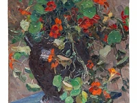 Georges de sloovere (1873-1970), flower vase, oil on canvas 60 x 50 cm. (23.62 x 19.67 in.) - afbeelding 2 van  5