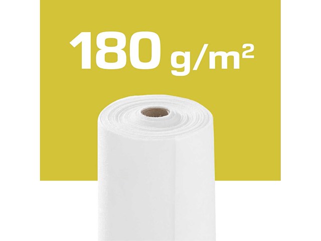 Geotextiel 1x20m 180g/m2, axton wit - afbeelding 1 van  4