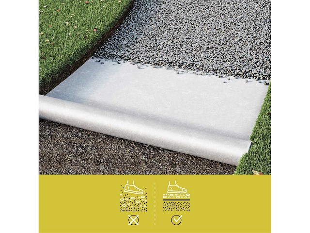 Geotextiel 1x20m 180g/m2, axton wit - afbeelding 3 van  4