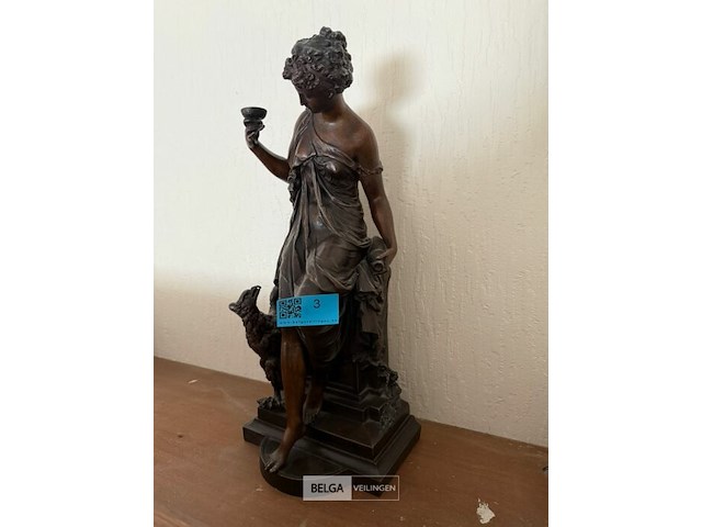 Gepatineerd bronzen beeld - afbeelding 2 van  3