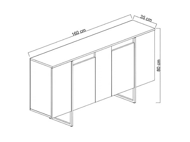 Geperste houten consoletafel met walnoot- en goudafwerking - afbeelding 9 van  9