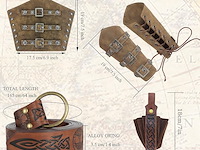 Geplaimir middeleeuws kostuum voor heren - afbeelding 2 van  3