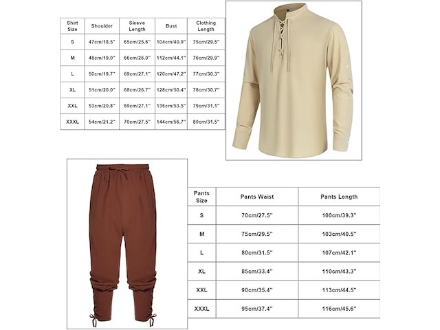 Geplaimir middeleeuws kostuum voor heren - afbeelding 3 van  3