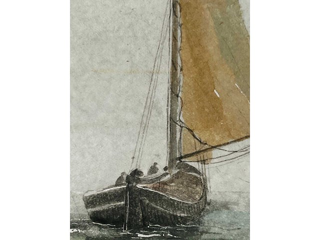 Gerard carbo - vissersboot - aquarel - afbeelding 3 van  7