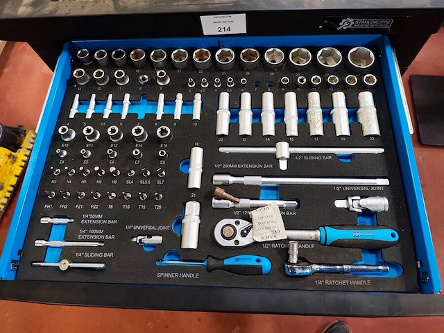 Gereedschappenwagen op wielen gedeeltelijk gevuld met klein handgerief stahlgruppe (17) - afbeelding 5 van  7