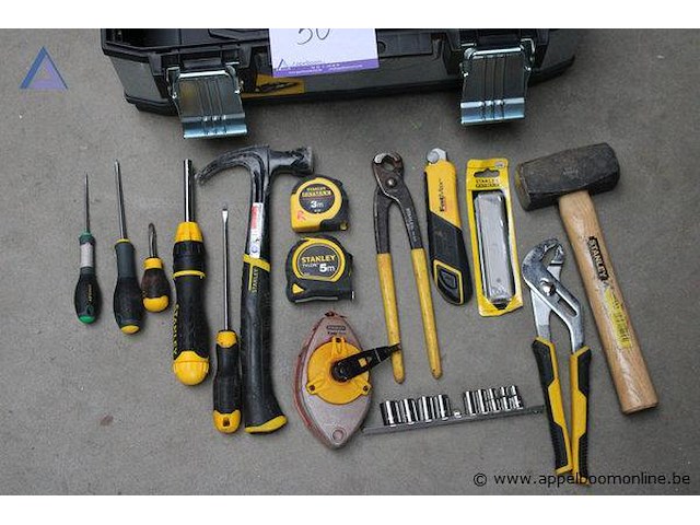 Gereedschapset (16-delig) - stanley - diverse maten gereedschapskist - stanley - afbeelding 2 van  3