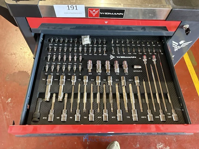 Gereedschapskar widmann met inhoud - afbeelding 9 van  12