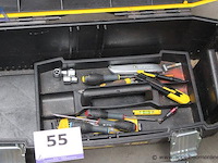 Gereedschapskoffer - stanley - fatmax set van rateldoppen - stanley metalen zaag - stanley - 300mm handzaag - stanley - 500mm waterpas - stanley set inbussleutels rolmaat - stanley schroevendraaierset - stanley - afbeelding 3 van  3