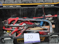 Gereedschapskoffer - stanley o.a. set lijmklemmen - diverse maten pijpsnijder inbussleutelset - diverse maten waterpomptang handgereedschap diversen - afbeelding 3 van  4
