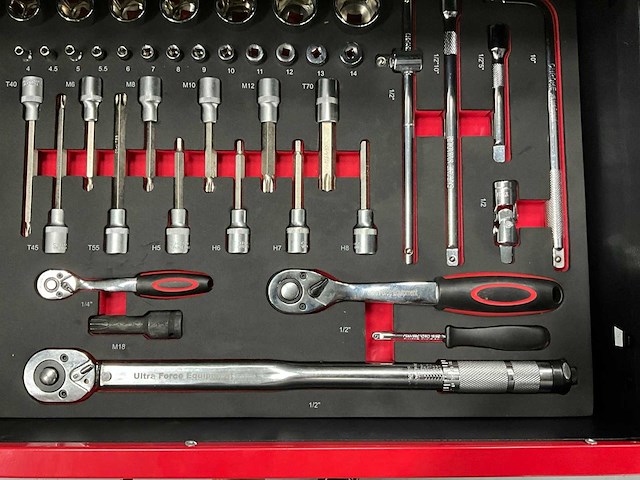 Gereedschapswagen 471 pcs en slagmoersleutelset en krachtdoppenset - afbeelding 5 van  45