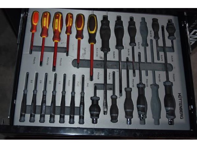 Gereedschapswagen gevuld met handgereedschap, hüttenberg - afbeelding 3 van  5