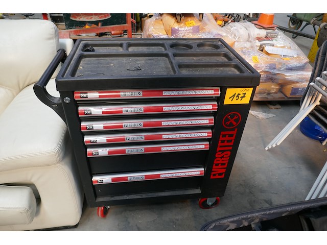 Gereedschapswagen met inhoud eversteel - afbeelding 1 van  6