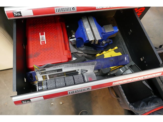Gereedschapswagen met inhoud eversteel - afbeelding 4 van  6