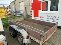 Geremd aanhangwagen dubbele as