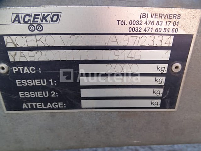 Geremde dubbelassige aanhanger met aceko kanteltrailer - afbeelding 2 van  26