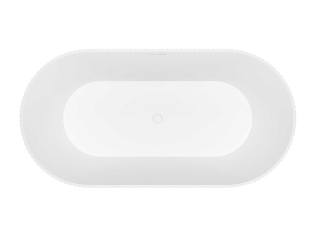 Geribbeld vrijstaand bad - 255 l - 149 x 73 x 58 cm - mat wit - acryl - afbeelding 4 van  6