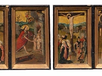 German school, two diptychs with scenes from the passion of christ, 15thc, tempera on cradled panels - afbeelding 2 van  7