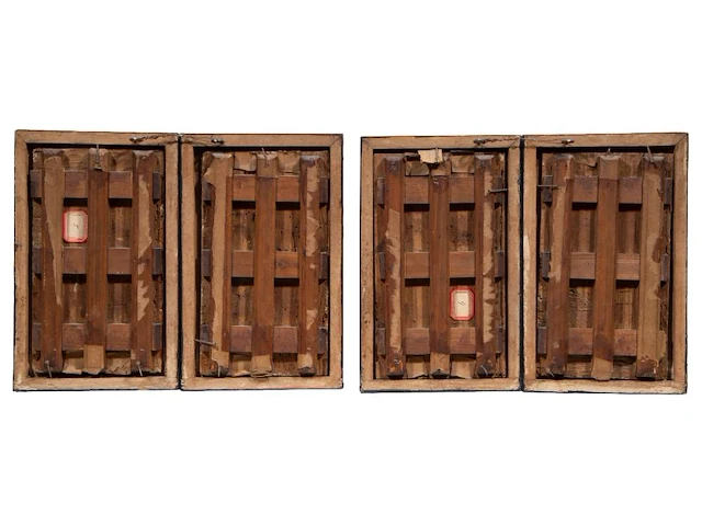 German school, two diptychs with scenes from the passion of christ, 15thc, tempera on cradled panels - afbeelding 3 van  7