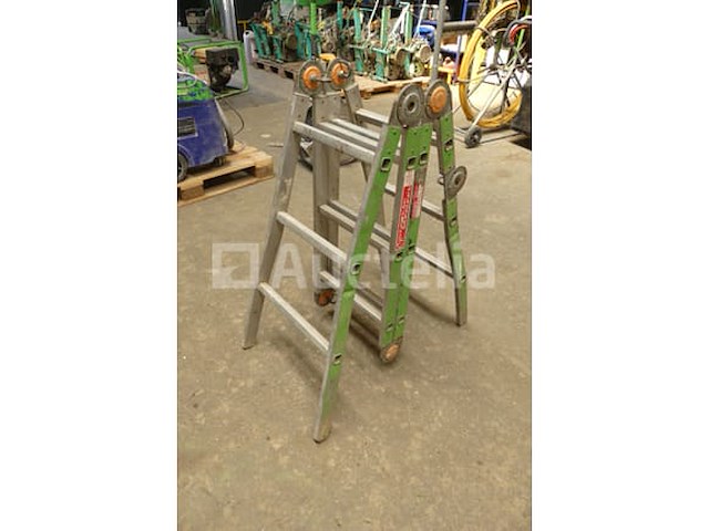 Germeau carriere 12-trins opvouwbare aluminium ladder - afbeelding 3 van  7
