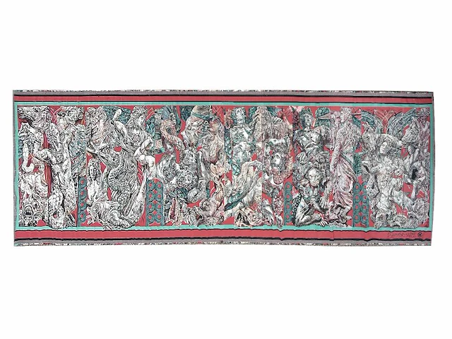 Gerti bierenbroodspot (1940), a large wall tapestry, jacquard woven at desire wauman nv 235 x 1000 cm. (82.68 x 377.94 in.) - afbeelding 1 van  10