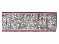 Gerti bierenbroodspot (1940), a large wall tapestry, jacquard woven at desire wauman nv 235 x 1000 cm. (82.68 x 377.94 in.)
