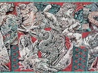 Gerti bierenbroodspot (1940), a large wall tapestry, jacquard woven at desire wauman nv 235 x 1000 cm. (82.68 x 377.94 in.) - afbeelding 7 van  10