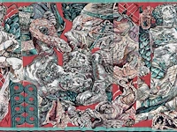 Gerti bierenbroodspot (1940), a large wall tapestry, jacquard woven at desire wauman nv 235 x 1000 cm. (82.68 x 377.94 in.) - afbeelding 8 van  10