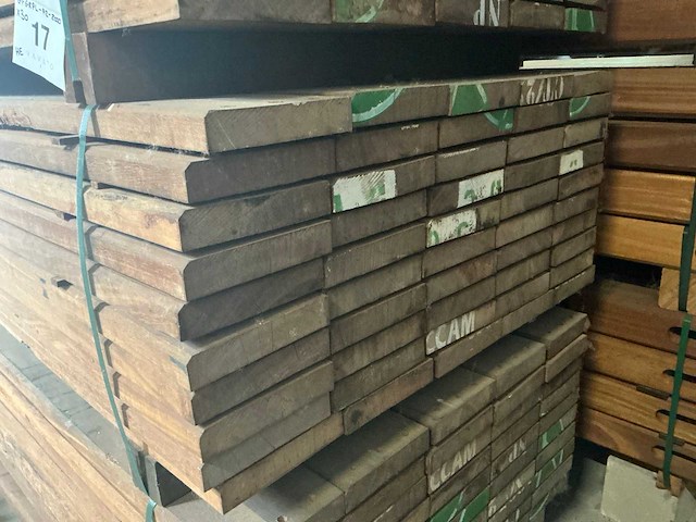 Geschaafde azobé plank (50x) - afbeelding 2 van  3