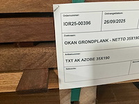 Geschaafde okan plank (37x) - afbeelding 3 van  4