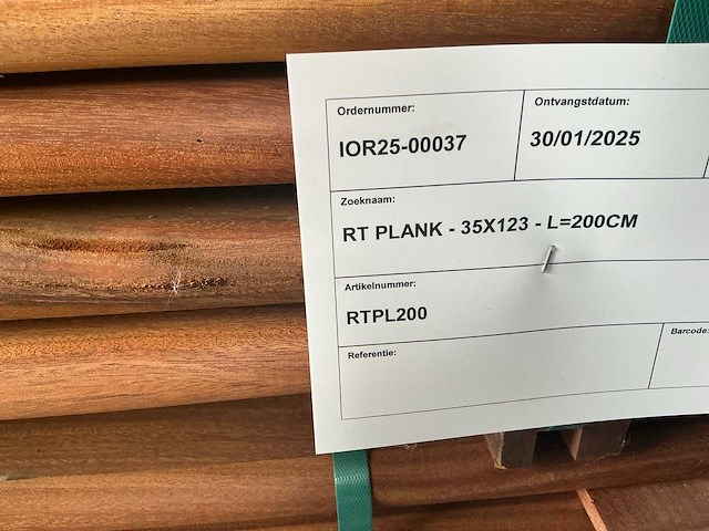 Geschaafde okan plank (40x) - afbeelding 3 van  4