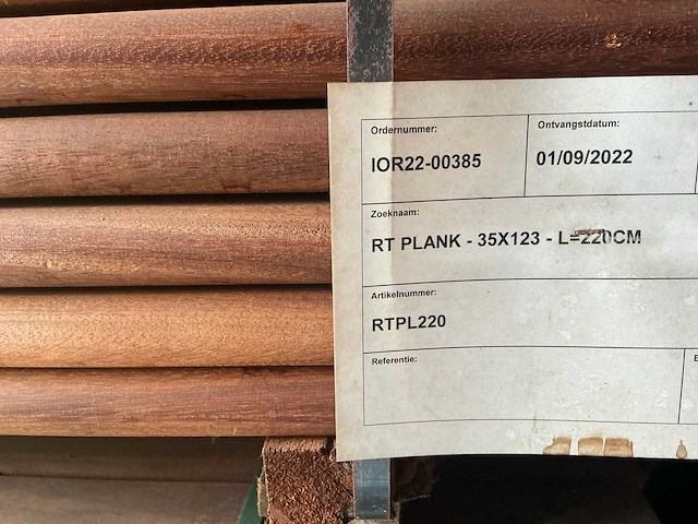 Geschaafde okan plank (45x) - afbeelding 3 van  3