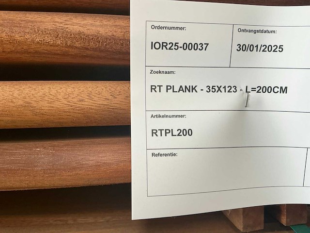 Geschaafde okan plank (54x) - afbeelding 3 van  4