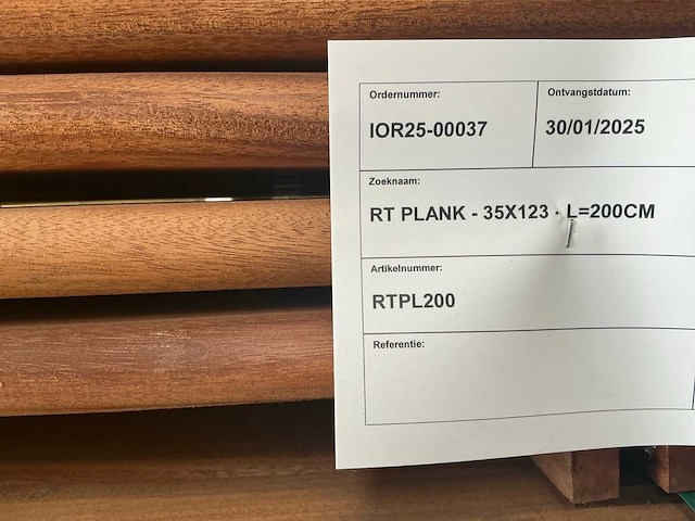 Geschaafde okan plank (65x) - afbeelding 3 van  4