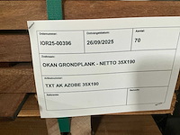Geschaafde okan plank (70x) - afbeelding 3 van  3