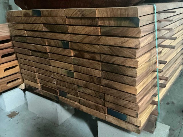 Geschaafde okan plank (70x) - afbeelding 2 van  3