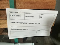 Geschaafde okan plank (70x) - afbeelding 3 van  3