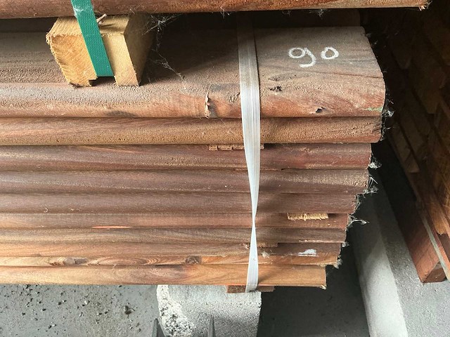 Geschaafde okan plank (90x) - afbeelding 3 van  4