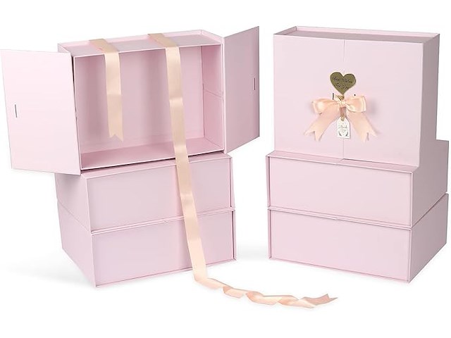 Geschenkdoos - set 4x6st - afbeelding 1 van  6