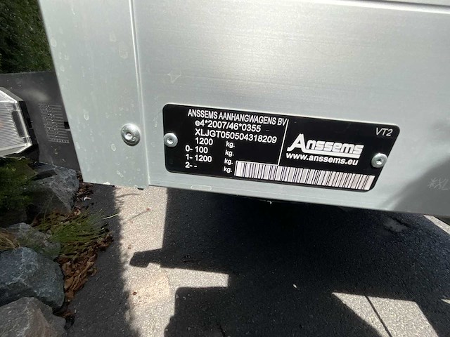 Gesloten aanhangwagen anssems gt ht - afbeelding 4 van  12