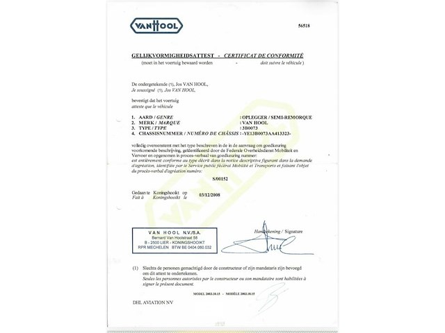 Gesloten trailer van hool - afbeelding 4 van  12