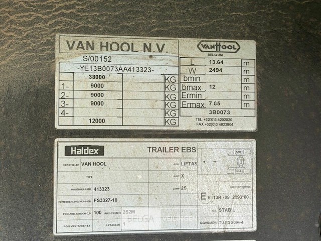 Gesloten trailer van hool - afbeelding 12 van  12