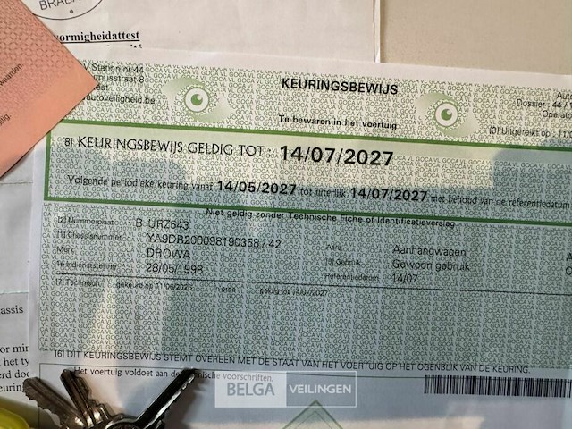 Gesloten zeil aanhangwagen drowa (fietsvervoer) met disselbak - afbeelding 27 van  36