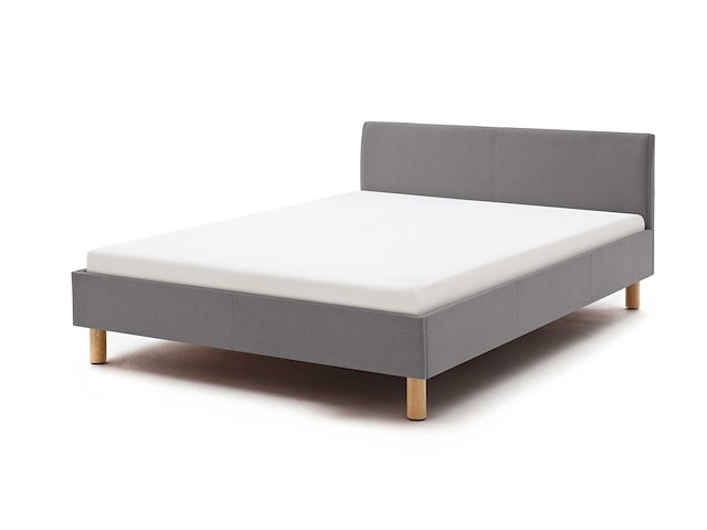 Gestoffeerd bed amber 140x200 - lichtgrijs - afbeelding 3 van  5